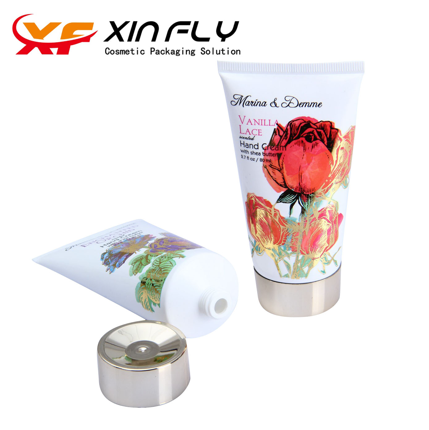 化妝品護(hù)手霜軟管包裝鍍金旋蓋包印刷燙金含運(yùn)費(fèi) 